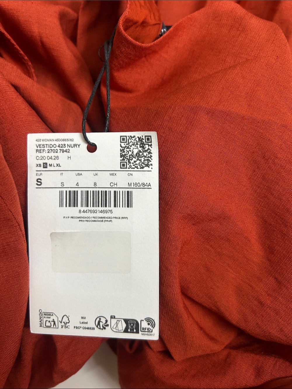 NWT MANGO DRAPED MIDI-DRESS - Picture 7 of 9